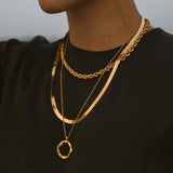 Irregular Oval Shape Pendant Necklace
