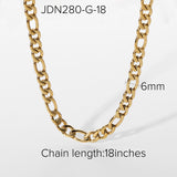INS Style Rust-Free Waterproof Figaro Chain Necklace