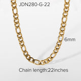 INS Style Rust-Free Waterproof Figaro Chain Necklace