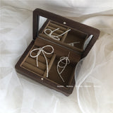 Natural Freshwater Pearl Tassel Bow Earrings