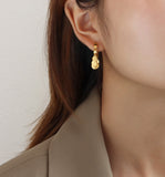 INS Style Geometric Disc Hoop Earrings
