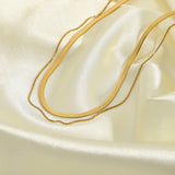 INS Style 4mm Flat Snake Chain Necklace