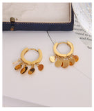 INS Style Geometric Disc Hoop Earrings