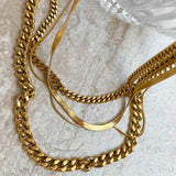 INS Style 4mm Flat Snake Chain Necklace