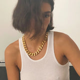 INS Style 15mm Cuban Chain Necklace