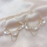 Baroque Natural Freshwater Pearl Tassel Earrings