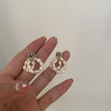 Baroque Natural Freshwater Pearl Double Layer Earrings