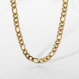 INS Style Rust-Free Waterproof Figaro Chain Necklace