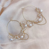Baroque Natural Freshwater Pearl Tassel Earrings