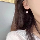 Simple Pearl Pendant Earrings