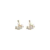 Irregular Shape Baroque Natural Freshwater Pearl Earrings