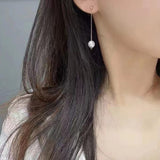 Simple Pearl Pendant Earrings