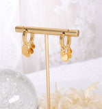 INS Style Geometric Disc Hoop Earrings