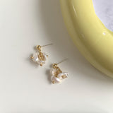 Irregular Shape Baroque Natural Freshwater Pearl Earrings