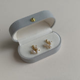 Irregular Shape Baroque Natural Freshwater Pearl Earrings
