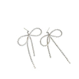 Natural Freshwater Pearl Tassel Bow Earrings