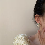 Baroque Natural Freshwater Pearl Double Layer Earrings