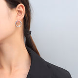 Irregular Oval Shape Pearl Earring