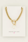 Pearl Cuban Chain Necklace