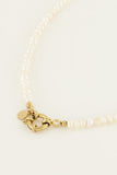 Irregular Pearls Lock Chain Necklace