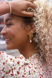 Ins Style Freshwater Pearl Hoop Earrings