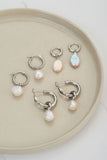 Ins Style Freshwater Pearl Hoop Earrings