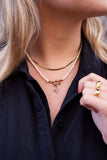 Irregular Pearls Lock Chain Necklace